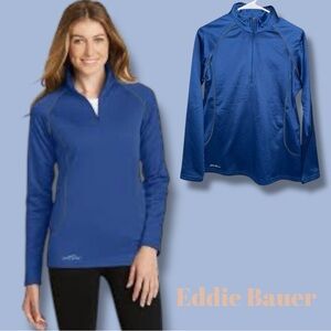 Eddie Bauer Top Blue Performance 1/4 Zip Pullover Base Layer Techwear Gorpcore L